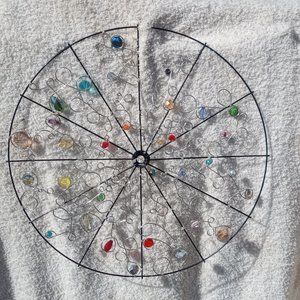 Hand made sun catchers and hanging baskets